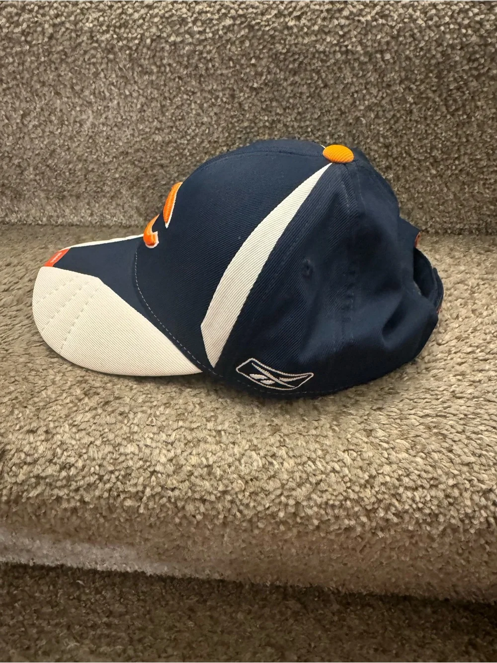 Chicago Bears NFL Reebok Youth stretch fit hat Navy/White/Orange official